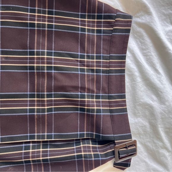 Brown plaid wrap around skirt - Picture 5 of 5